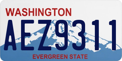 WA license plate AEZ9311