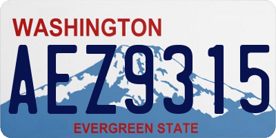 WA license plate AEZ9315