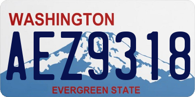 WA license plate AEZ9318