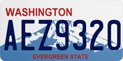 WA license plate AEZ9320