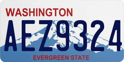 WA license plate AEZ9324