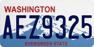 WA license plate AEZ9325