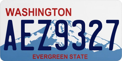 WA license plate AEZ9327