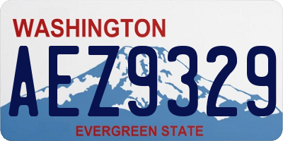 WA license plate AEZ9329
