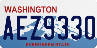 WA license plate AEZ9330
