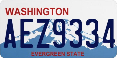 WA license plate AEZ9334