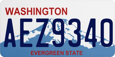 WA license plate AEZ9340