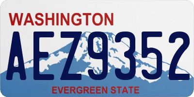 WA license plate AEZ9352