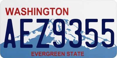 WA license plate AEZ9355