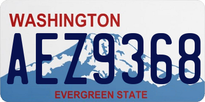 WA license plate AEZ9368