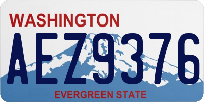 WA license plate AEZ9376