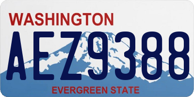 WA license plate AEZ9388