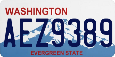 WA license plate AEZ9389