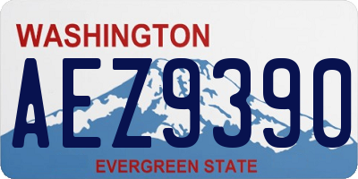 WA license plate AEZ9390