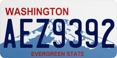 WA license plate AEZ9392