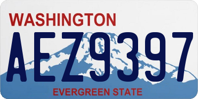 WA license plate AEZ9397