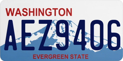 WA license plate AEZ9406