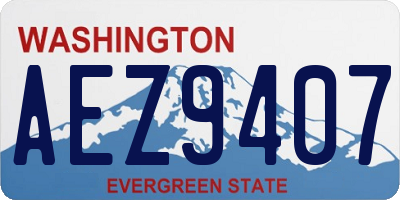 WA license plate AEZ9407