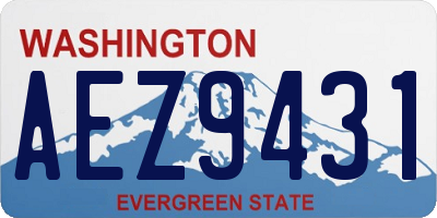 WA license plate AEZ9431