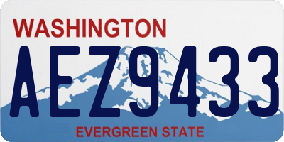 WA license plate AEZ9433