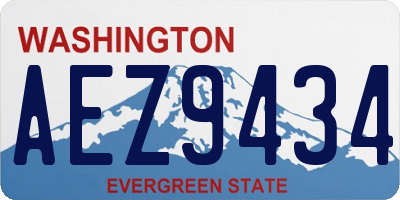 WA license plate AEZ9434