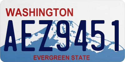 WA license plate AEZ9451