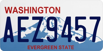 WA license plate AEZ9457