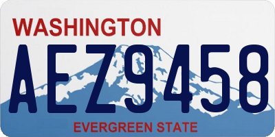 WA license plate AEZ9458