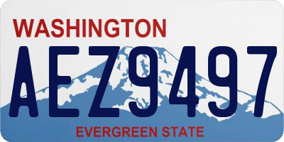 WA license plate AEZ9497