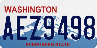 WA license plate AEZ9498