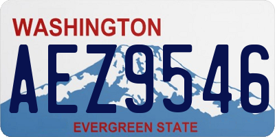 WA license plate AEZ9546