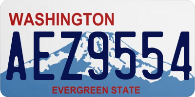 WA license plate AEZ9554