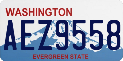WA license plate AEZ9558