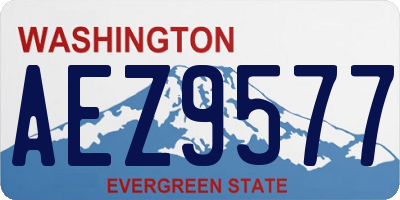 WA license plate AEZ9577