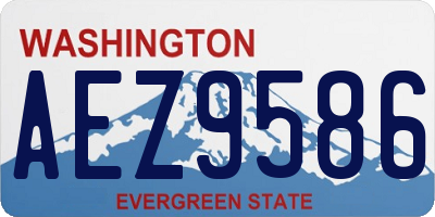 WA license plate AEZ9586