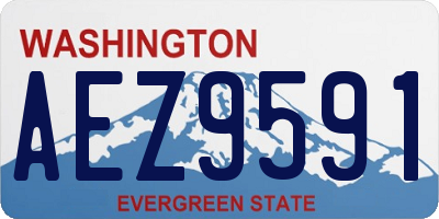 WA license plate AEZ9591