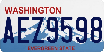 WA license plate AEZ9598