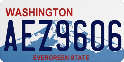 WA license plate AEZ9606