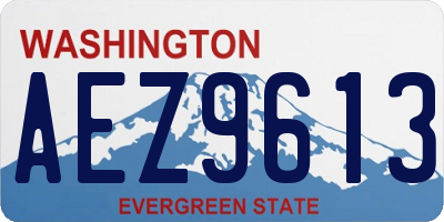 WA license plate AEZ9613