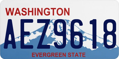 WA license plate AEZ9618
