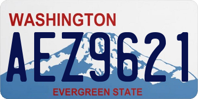 WA license plate AEZ9621