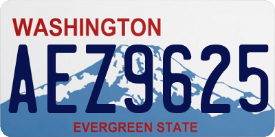 WA license plate AEZ9625