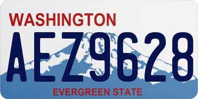 WA license plate AEZ9628