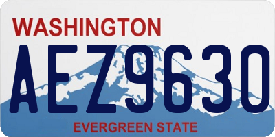 WA license plate AEZ9630