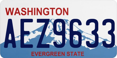 WA license plate AEZ9633