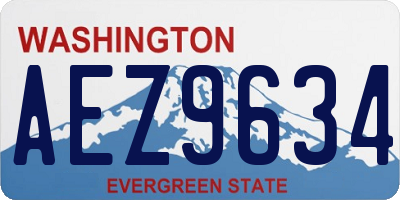 WA license plate AEZ9634