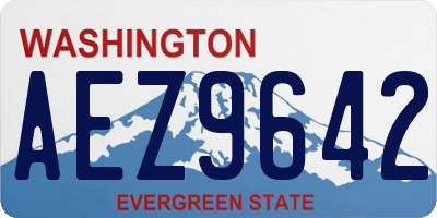 WA license plate AEZ9642