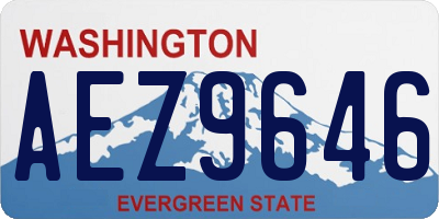 WA license plate AEZ9646