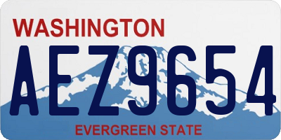 WA license plate AEZ9654
