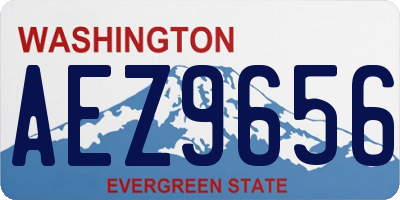 WA license plate AEZ9656